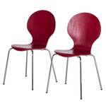 Chaises Bristol I (lot de 2) Rouge