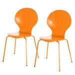 Chaises Bristol II (lot de 2) Blanc / Noir - Orange