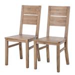 Chaises Alenja (lot de 2) Bois d’acacia brossé