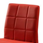 Eetkamerstoelen Cube (4-delige set) kunstleer rood