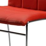 Eetkamerstoelen Cube (4-delige set) kunstleer rood