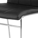 Chaises Cube (lot de 4) Imitation cuir - Blanc - Noir