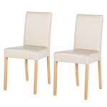 Eetkamerstoelen Flen (set van 2) Beige - Lichte beukenhout