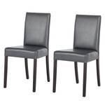 Chaises Flen (lot de 2) Marron / Hêtre - Anthracite - Hêtre foncé