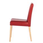 Chaises Flen (lot de 2) Marron / Hêtre - Rouge foncé - Hêtre clair