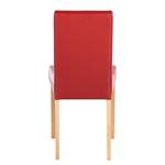 Chaises Flen (lot de 2) Marron / Hêtre - Rouge foncé - Hêtre clair