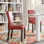 Chaises Flen (lot de 2) Marron / Hêtre - Rouge foncé - Hêtre foncé