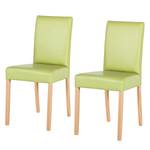 Chaises Flen (lot de 2) Marron / Hêtre - Vert pâle - Hêtre clair