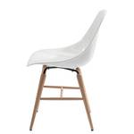 Chaises Forum Wood (lot de 4) Hêtre massif / Matière synthétique - Blanc - Blanc