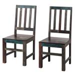 Chaises Goa (lot de 2) Acacia / Manguier partiellement massif - Multicolore