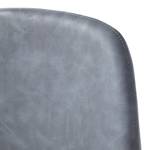 Chaise capitonnée Iskmo IV Imitation cuir - Gris vintage - Lot de 2