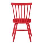 Eetkamerstoelen Jalenas (2-delige set) massief rubberboomhout - Rood