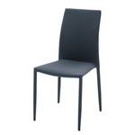 Eetkamerstoelen Jamelda (2-delige set) Zwart/grijs