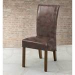 Chaises Karlsborg (lot de 2) Cuir synthétique / Hêtre - Marron foncé