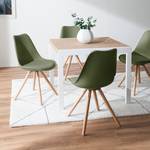 Sedia per sala da pranzo LINDHOLM Materiale plastico / Faggio massello - Verde oliva - Set da 2