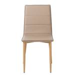 Chaises rembourrées Lesja (lot de 2) Imitation cuir - Cappuccino