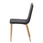 Chaises rembourrées Lesja (lot de 2) Imitation cuir - Noir