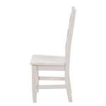 Chaises Lucia (lot de 2) Pin massif - Blanc