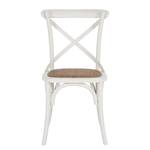 Eetkamerstoelen Madison (2-delige set) massief eikenhout/rotan - Wit