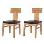 Sedia sala da pranzo Maine (set da 2) Similpelle/Parzialmente in legno massello di quercia