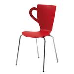 Chaises Mariell (lot de 2) Matériau synthétique - Blanc - Rouge