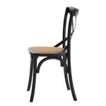 Chaises Mattutina (lot de 2) Orme massif / Rotin - Noir - Noir