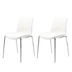 Chaises cantilever Now (lot de 2) Blanc / Gris clair