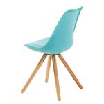 Chaises Thirza (lot de 4) Matériau synthétique / Hêtre massif - Bleu layette