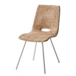 Eetkamerstoelen Parawa rotan/metaal - rotan/wit