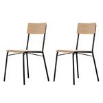 Eetkamerstoelen Peeri (2-delige set) Beige - Plaatmateriaal - 47 x 82 x 48 cm