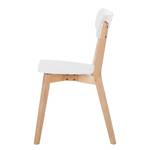 Eetkamerstoelen Rob (2-delige set) wit/natuurlijk berkenhout