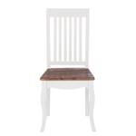 Eetkamerstoelen Summer Romance 2-delige set - massief acaciahout - wit / acacia