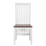 Chaises Gomera (lot de 2) Acacia massif - Blanc / Marron