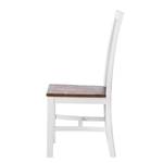 Chaises Gomera (lot de 2) Acacia massif - Blanc / Marron