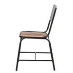 Chaises TAMATI - Lot de 2 Pin massif / acier inoxydable - pin / noir