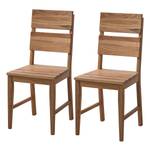 Chaises TelferWOOD I (lot de 2) Bois massif - Chêne sauvage