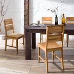 Chaises TelferWOOD I (lot de 2) Bois massif - Chêne sauvage