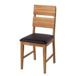 Chaises TelferWOOD II (lot de 2) Imitation cuir - Chêne sauvage / Noir