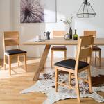 Eetkamerstoelen TelferWOOD I kunstleer - 2-delige set - Zwart/beukenhoutkleurig