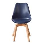 Chaises Woodwynn (lot de 2) Matière synthétique / Hêtre massif - Bleu foncé