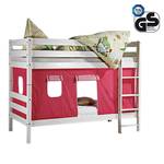 Etagenbett Beni mit Vorhang Pink/Rosa - Massivholz Buche