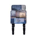 Polsterbank Banquette Patchwork Jeansoptik - Webstoff Dunkelblau - Webstoff Dunkelblau - Dunkelblau