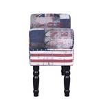 Panca imbottita Banquette Patchwork Denim - Tessuto multicolore