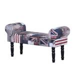 Panca imbottita Banquette Patchwork Denim - Tessuto multicolore