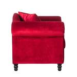 Poltrona York Velluto rosso - Rosso