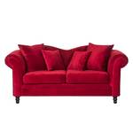 Sofa York (2-Sitzer) Samtstoff Rot - Rot