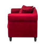 Sofa York (2-Sitzer) Samtstoff Rot - Rot