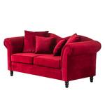 Sofa York (2-Sitzer) Samtstoff Rot - Rot