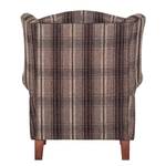 Fauteuil Colmar Tissu marron Motifs à carreaux - Sans repose-pieds