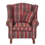 Fauteuil Colmar Tissu rouge foncé - Motifs à carreaux